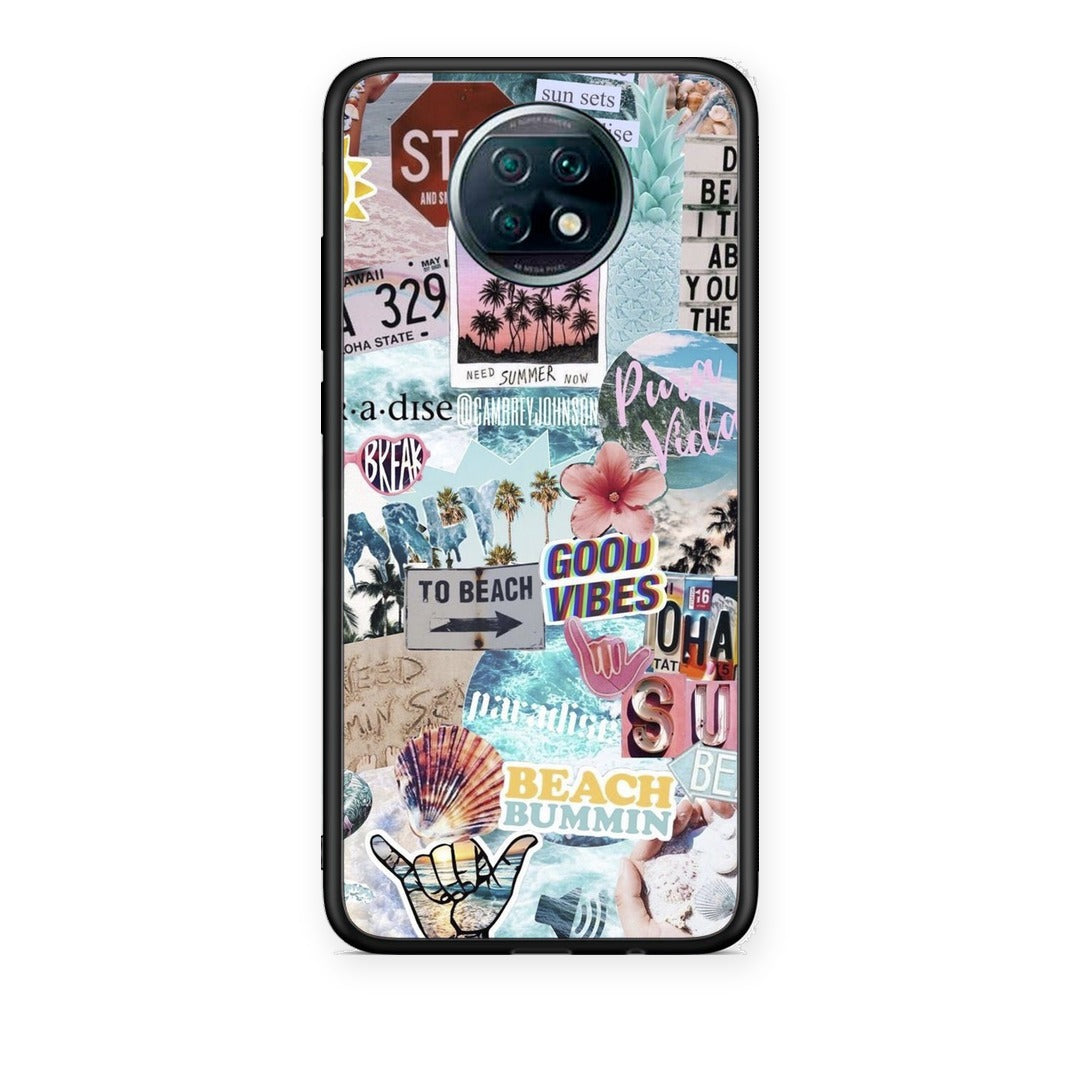 Θήκη Xiaomi Redmi Note 9T Summer Vibes από τη Smartfits με σχέδιο στο πίσω μέρος και μαύρο περίβλημα | Xiaomi Redmi Note 9T Summer Vibes case with colorful back and black bezels