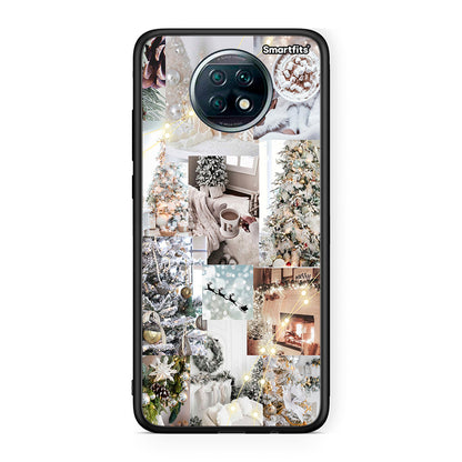 Xiaomi Redmi Note 9T White Christmas θήκη από τη Smartfits με σχέδιο στο πίσω μέρος και μαύρο περίβλημα | Smartphone case with colorful back and black bezels by Smartfits