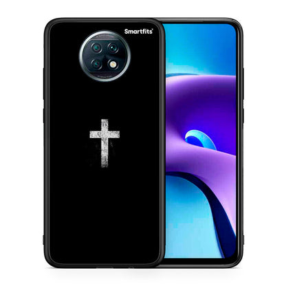 Θήκη Xiaomi Redmi Note 9T White Cross από τη Smartfits με σχέδιο στο πίσω μέρος και μαύρο περίβλημα | Xiaomi Redmi Note 9T White Cross case with colorful back and black bezels