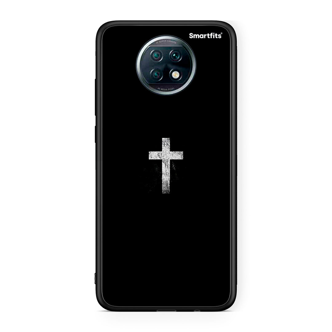 Xiaomi Redmi Note 9T White Cross θήκη από τη Smartfits με σχέδιο στο πίσω μέρος και μαύρο περίβλημα | Smartphone case with colorful back and black bezels by Smartfits