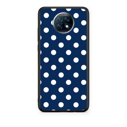 Θήκη Xiaomi Redmi Note 9T White Large Polka Dots on Navy από τη Smartfits με σχέδιο στο πίσω μέρος και μαύρο περίβλημα | Xiaomi Redmi Note 9T White Large Polka Dots on Navy case with colorful back and black bezels
