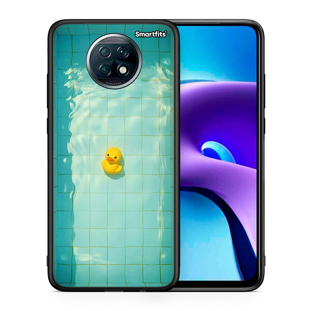 Θήκη Xiaomi Redmi Note 9T Yellow Duck από τη Smartfits με σχέδιο στο πίσω μέρος και μαύρο περίβλημα | Xiaomi Redmi Note 9T Yellow Duck case with colorful back and black bezels