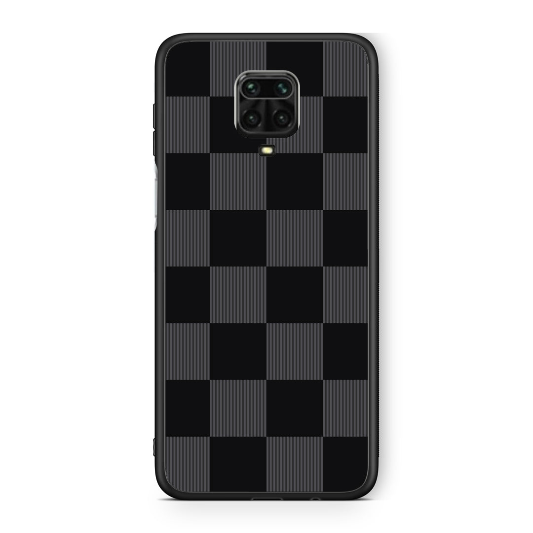 Θήκη Xiaomi Redmi Note 9S / 9 Pro / 9 Pro Max Black and Charcoal Striped Checks από τη Smartfits με σχέδιο στο πίσω μέρος και μαύρο περίβλημα | Xiaomi Redmi Note 9S / 9 Pro / 9 Pro Max Black and Charcoal Striped Checks case with colorful back and black bezels