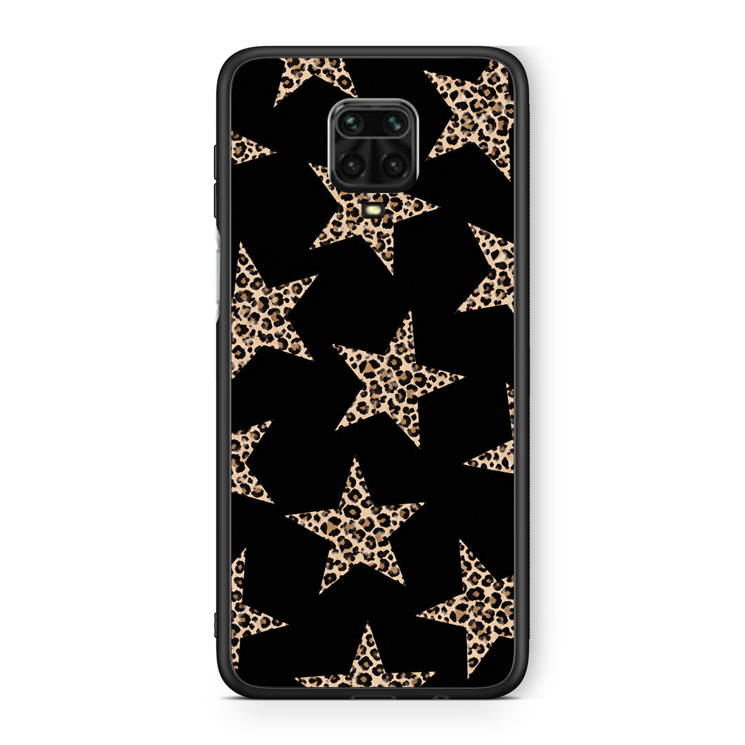 Θήκη Xiaomi Redmi Note 9S / 9 Pro / 9 Pro Max Leopard Stars on Black από τη Smartfits με σχέδιο στο πίσω μέρος και μαύρο περίβλημα | Xiaomi Redmi Note 9S / 9 Pro / 9 Pro Max Leopard Stars on Black case with colorful back and black bezels