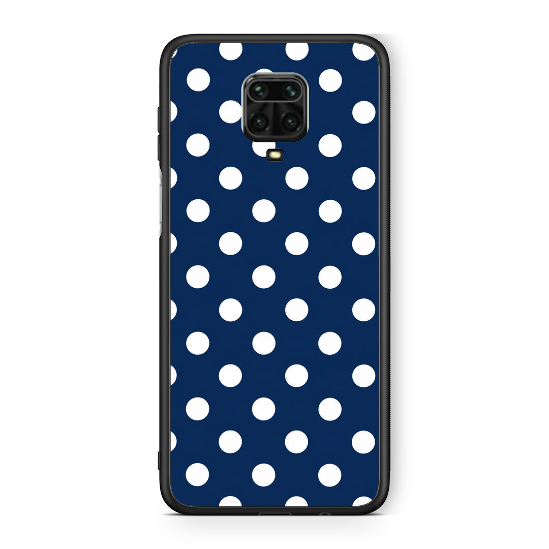 Θήκη Xiaomi Redmi Note 9S / 9 Pro / 9 Pro Max White Large Polka Dots on Navy από τη Smartfits με σχέδιο στο πίσω μέρος και μαύρο περίβλημα | Xiaomi Redmi Note 9S / 9 Pro / 9 Pro Max White Large Polka Dots on Navy case with colorful back and black bezels