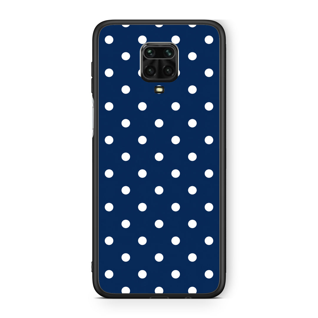 Θήκη Xiaomi Redmi Note 9S / 9 Pro / 9 Pro Max White Small Polka Dots on Navy από τη Smartfits με σχέδιο στο πίσω μέρος και μαύρο περίβλημα | Xiaomi Redmi Note 9S / 9 Pro / 9 Pro Max White Small Polka Dots on Navy case with colorful back and black bezels