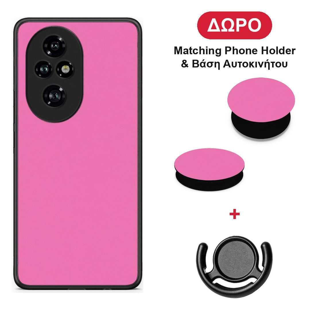 Rose Pink - Honor 200 Pro 5G θήκη + Δώρο Phone Holder & Βάση Αυτοκινήτου