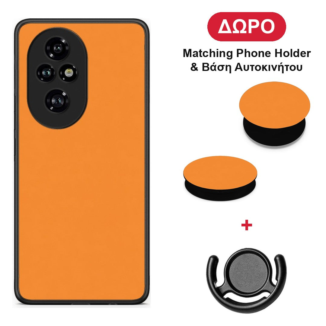 Tangerine Orange - Honor 200 Pro 5G θήκη + Δώρο Phone Holder & Βάση Αυτοκινήτου