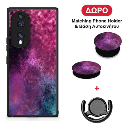 Galactic Aurora - Honor 70 5G θήκη + Δώρο Phone Holder & Βάση Αυτοκινήτου