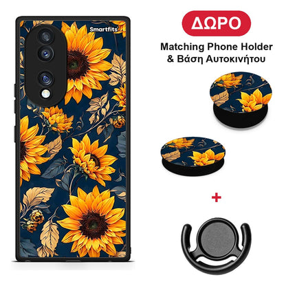 Autumn Sunflowers - Honor 70 5G θήκη + Δώρο Phone Holder & Βάση Αυτοκινήτου