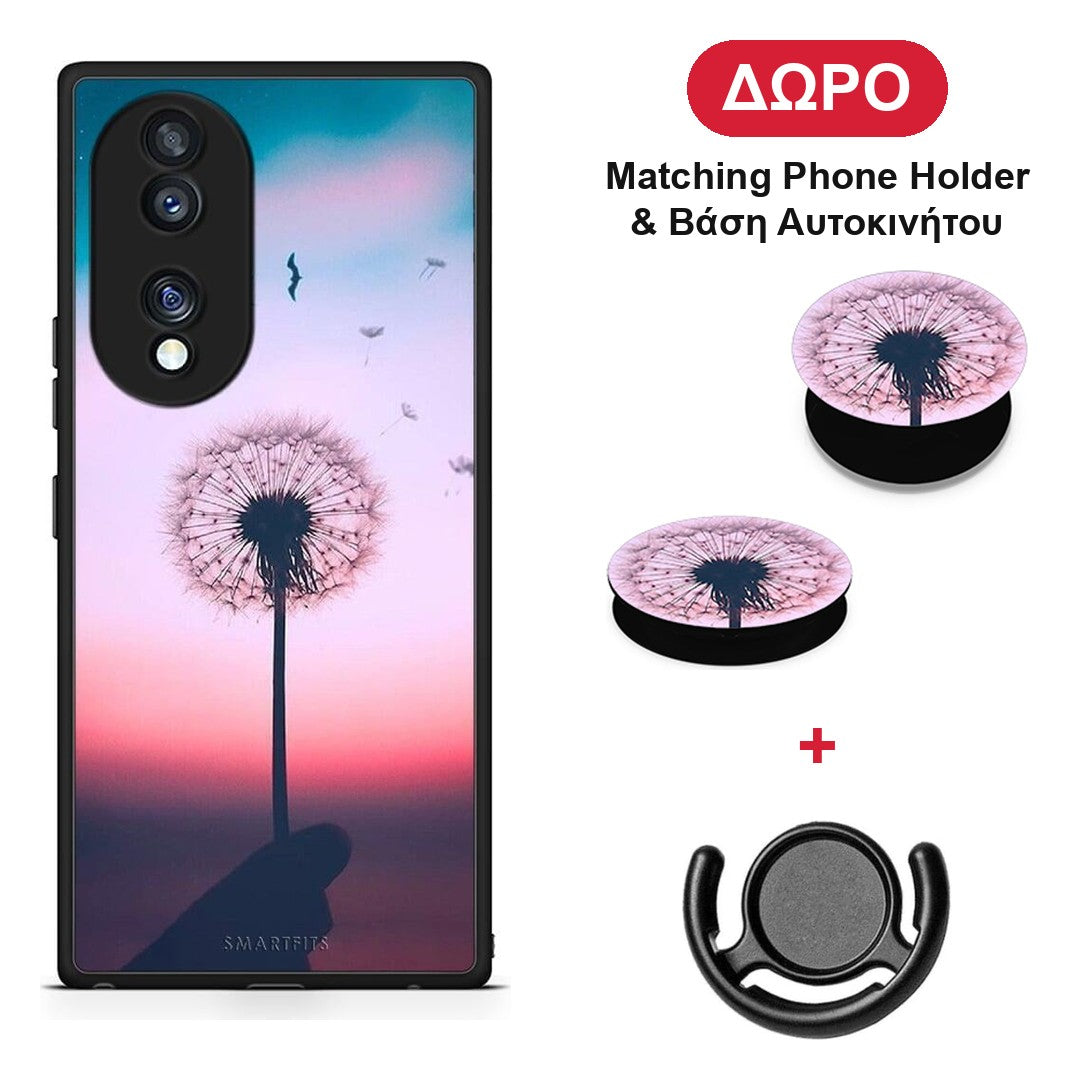 Boho Wish - Honor 70 5G θήκη + Δώρο Phone Holder & Βάση Αυτοκινήτου
