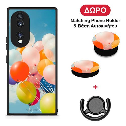Colorful Balloons - Honor 70 5G θήκη + Δώρο Phone Holder & Βάση Αυτοκινήτου