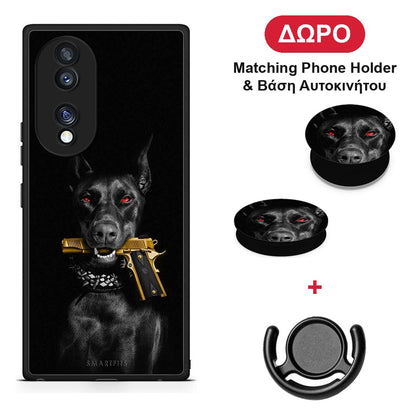 Golden Gun - Honor 70 5G θήκη + Δώρο Phone Holder & Βάση Αυτοκινήτου