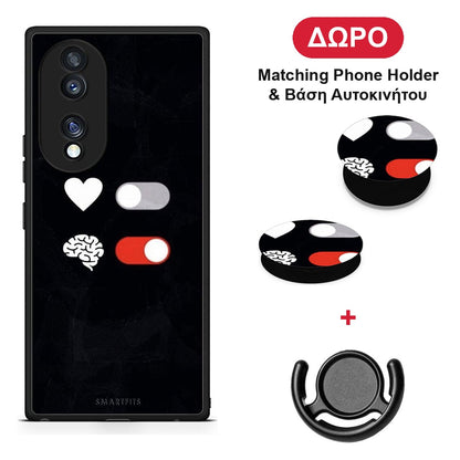 Heart Vs Brain - Honor 70 5G θήκη + Δώρο Phone Holder & Βάση Αυτοκινήτου