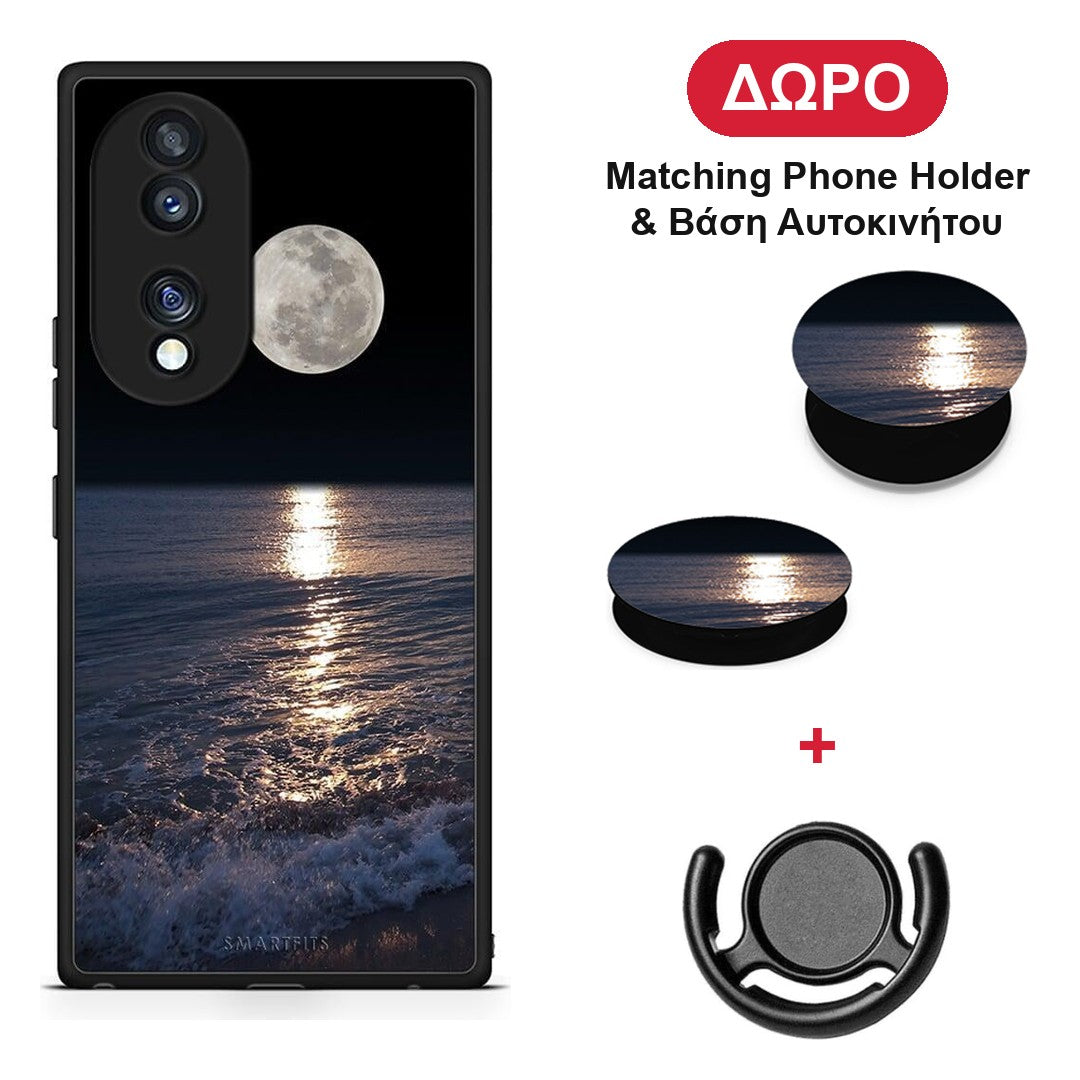 Landscape Moon - Honor 70 5G θήκη + Δώρο Phone Holder & Βάση Αυτοκινήτου