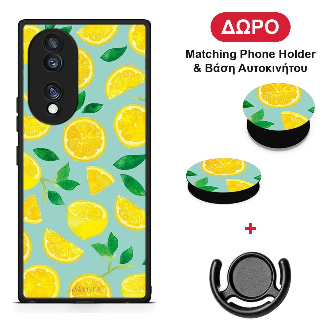 Lemons - Honor 70 5G θήκη + Δώρο Phone Holder & Βάση Αυτοκινήτου