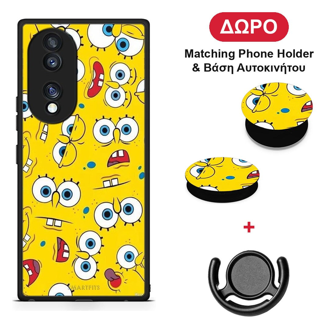 PopArt Sponge - Honor 70 5G θήκη + Δώρο Phone Holder & Βάση Αυτοκινήτου