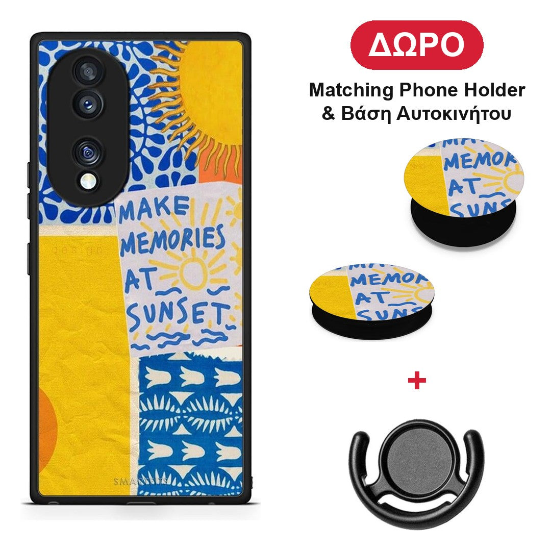 Sunset Memories - Honor 70 5G θήκη + Δώρο Phone Holder & Βάση Αυτοκινήτου