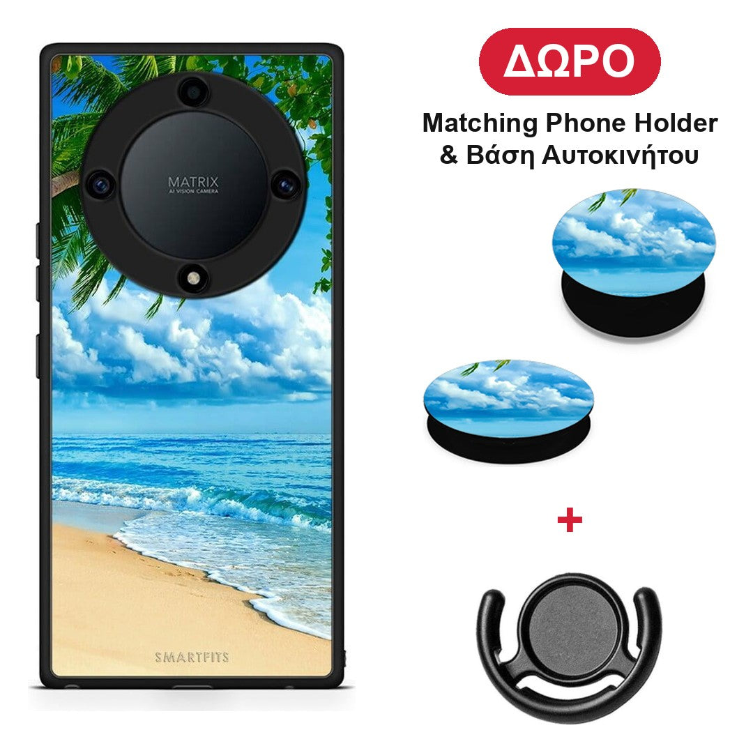 Beautiful Beach - Honor Magic5 Lite 5G / X9a θήκη + Δώρο Phone Holder & Βάση Αυτοκινήτου