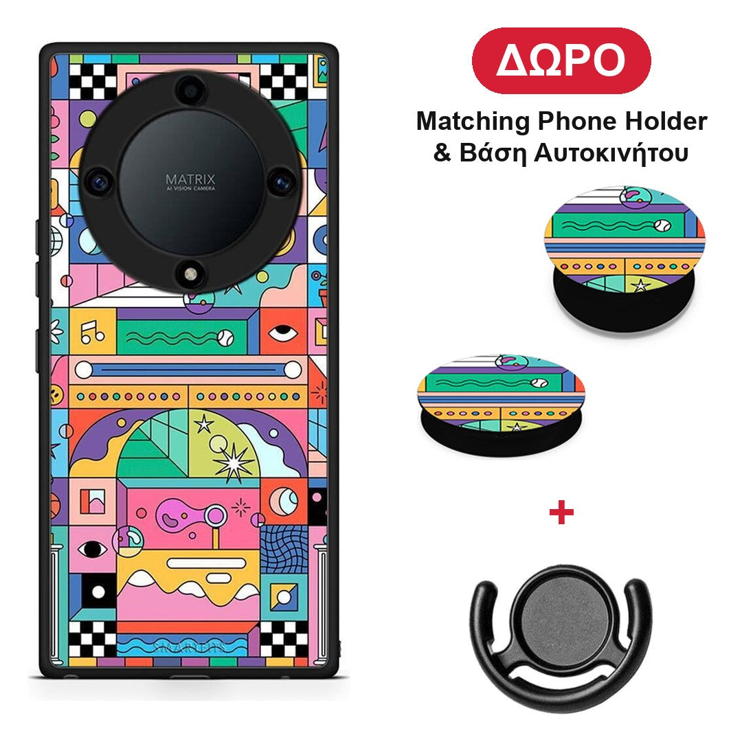 Bubbles Soap - Honor Magic5 Lite 5G / X9a θήκη + Δώρο Phone Holder & Βάση Αυτοκινήτου