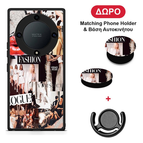 Collage Fashion - Honor Magic5 Lite 5G / X9a θήκη + Δώρο Phone Holder & Βάση Αυτοκινήτου