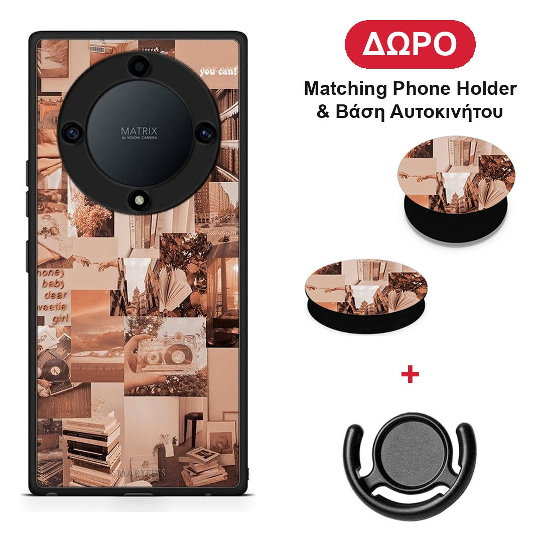 Collage You Can - Honor Magic5 Lite 5G / X9a θήκη + Δώρο Phone Holder & Βάση Αυτοκινήτου