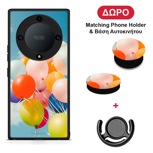 Colorful Balloons - Honor Magic5 Lite 5G / X9a θήκη + Δώρο Phone Holder & Βάση Αυτοκινήτου