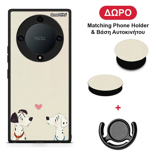 Dalmatians Love - Honor Magic5 Lite 5G / X9a θήκη + Δώρο Phone Holder & Βάση Αυτοκινήτου