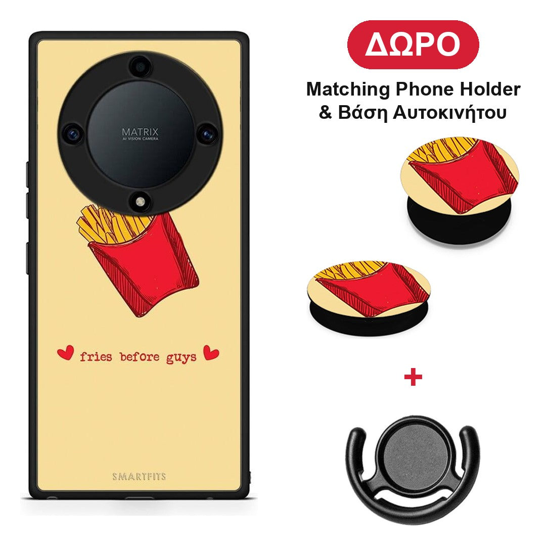 Fries Before Guys - Honor Magic5 Lite 5G / X9a θήκη + Δώρο Phone Holder & Βάση Αυτοκινήτου
