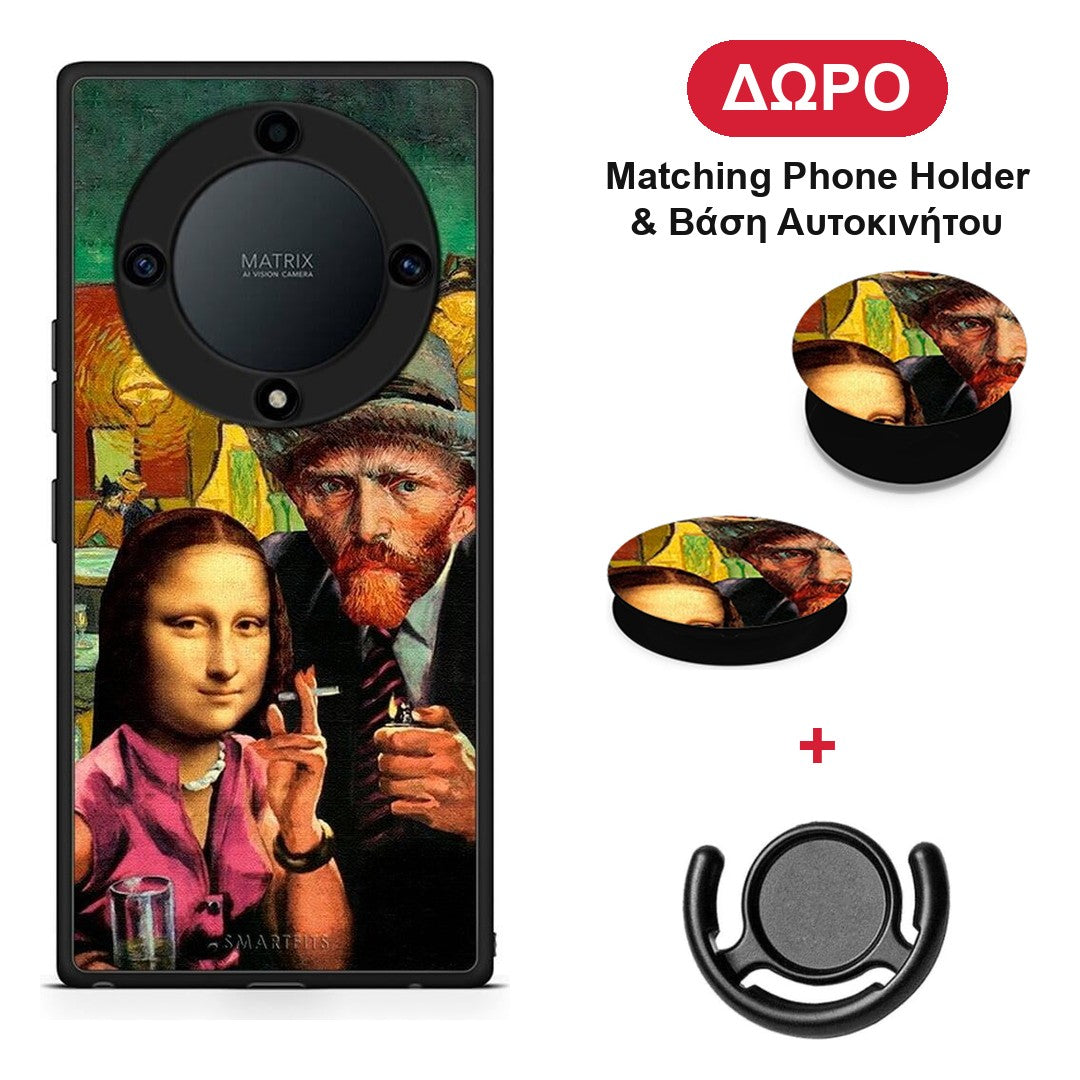 Funny Art - Honor Magic5 Lite 5G / X9a θήκη + Δώρο Phone Holder & Βάση Αυτοκινήτου