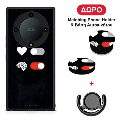 Heart Vs Brain - Honor Magic5 Lite 5G / X9a θήκη + Δώρο Phone Holder & Βάση Αυτοκινήτου