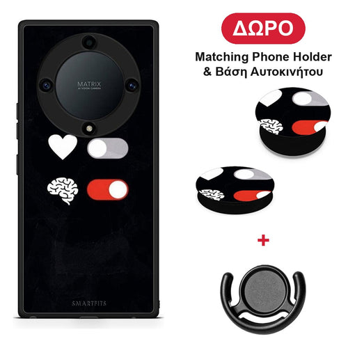 Heart Vs Brain - Honor Magic5 Lite 5G / X9a θήκη + Δώρο Phone Holder & Βάση Αυτοκινήτου