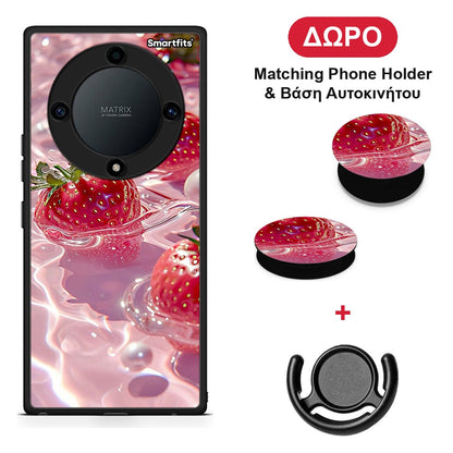 Juicy Strawberries - Honor Magic5 Lite 5G / X9a θήκη + Δώρο Phone Holder & Βάση Αυτοκινήτου