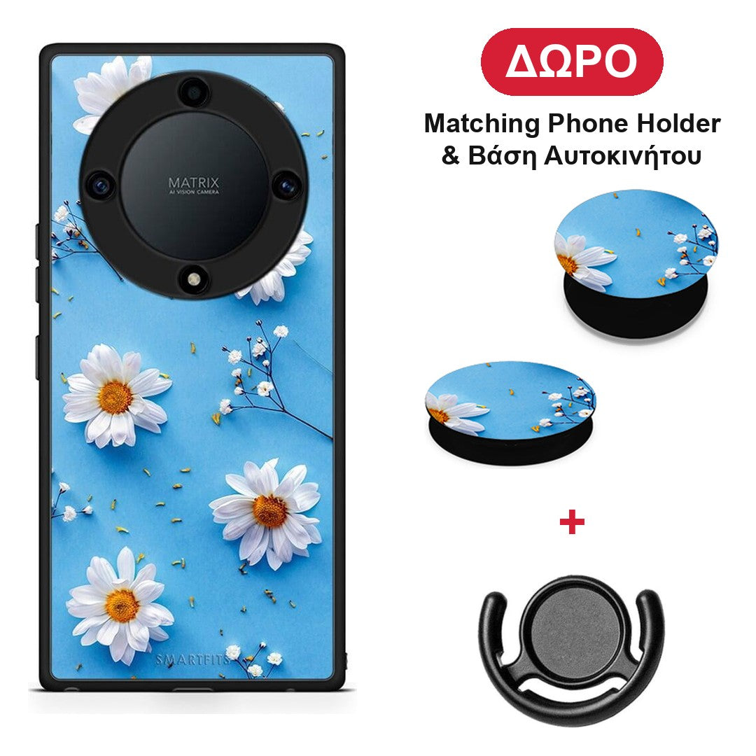 Real Daisies - Honor Magic5 Lite 5G / X9a θήκη + Δώρο Phone Holder & Βάση Αυτοκινήτου