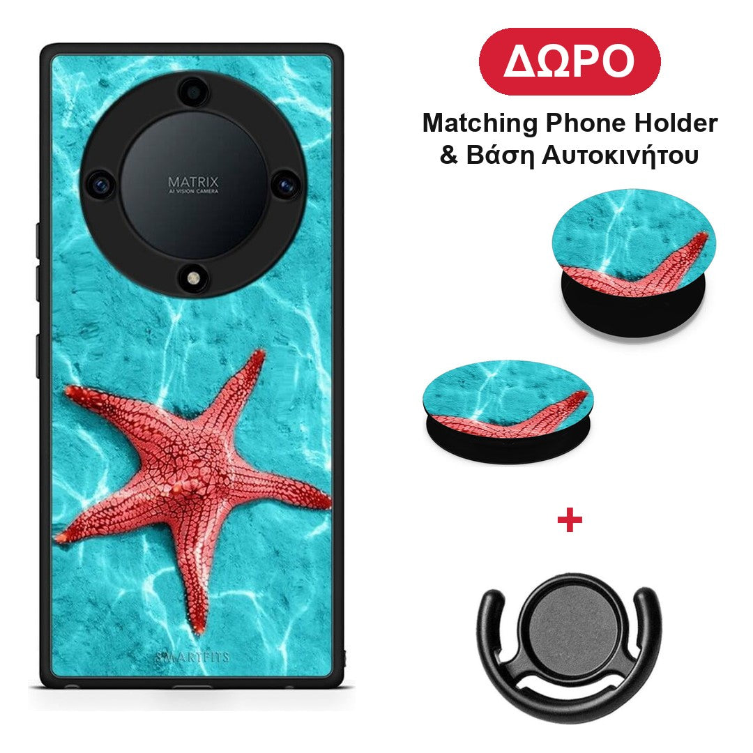 Red Starfish - Honor Magic5 Lite 5G / X9a θήκη + Δώρο Phone Holder & Βάση Αυτοκινήτου