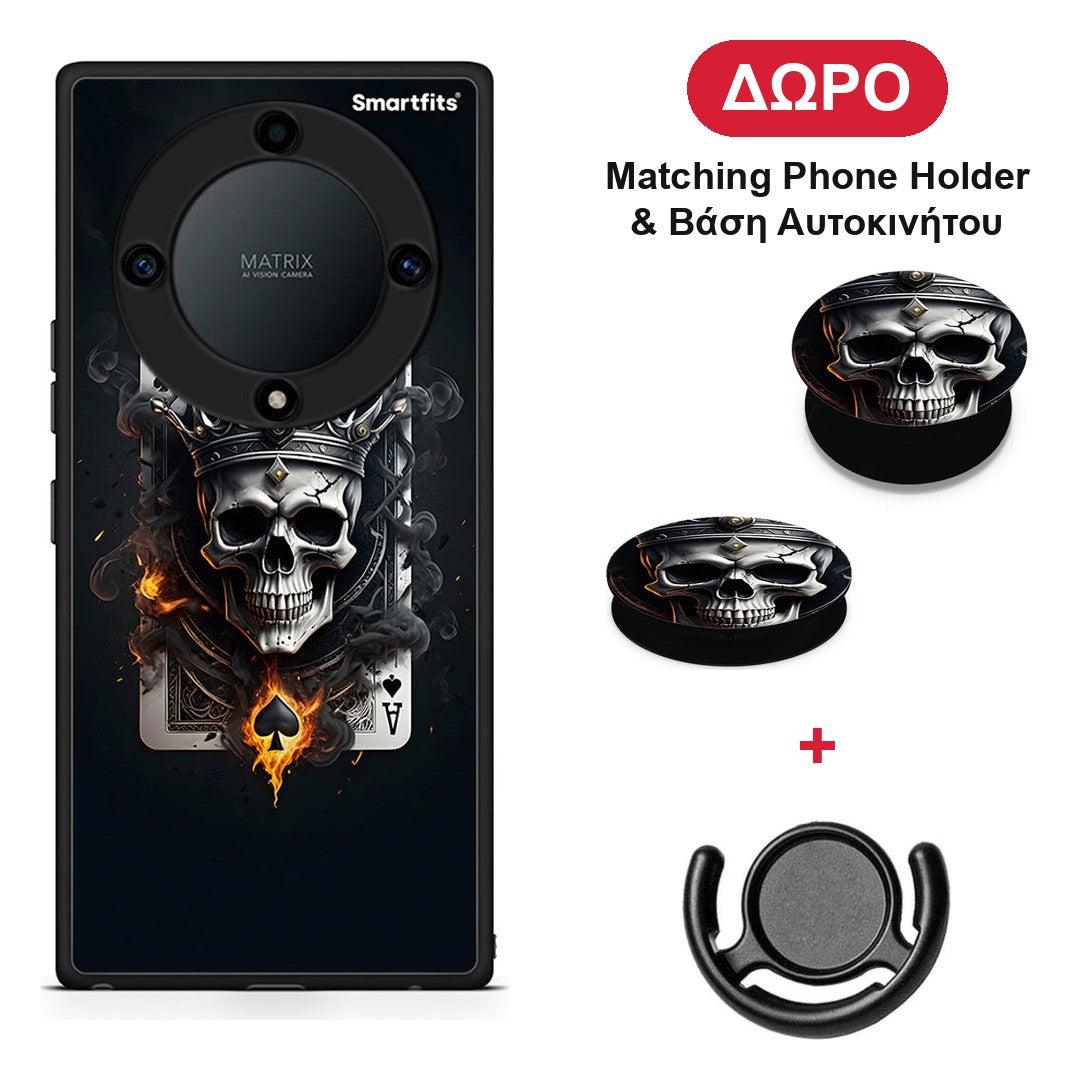 Skull King Ace - Honor Magic5 Lite 5G / X9a θήκη + Δώρο Phone Holder & Βάση Αυτοκινήτου