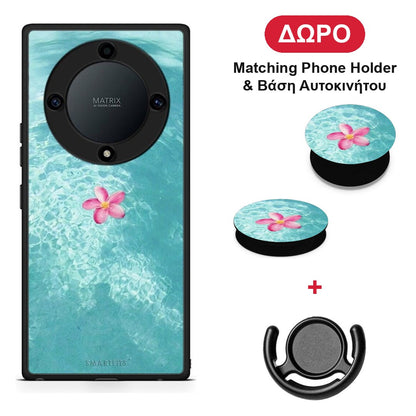 Water Flower - Honor Magic5 Lite 5G / X9a θήκη + Δώρο Phone Holder & Βάση Αυτοκινήτου