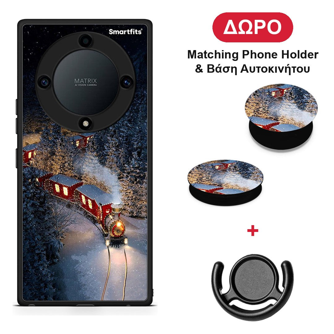 Xmas Train - Honor Magic5 Lite 5G / X9a θήκη + Δώρο Phone Holder & Βάση Αυτοκινήτου