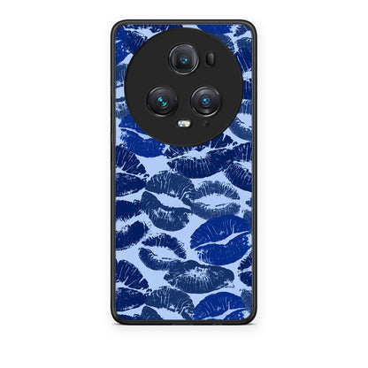 Θήκη Honor Magic5 Pro Blue Lipstick Kisses από τη Smartfits με σχέδιο στο πίσω μέρος και μαύρο περίβλημα | Honor Magic5 Pro Blue Lipstick Kisses case with colorful back and black bezels