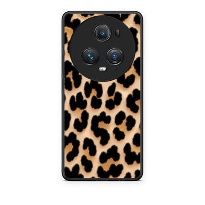 Θήκη Honor Magic5 Pro Leopard Print Tan Large από τη Smartfits με σχέδιο στο πίσω μέρος και μαύρο περίβλημα | Honor Magic5 Pro Leopard Print Tan Large case with colorful back and black bezels
