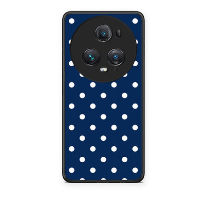 Θήκη Honor Magic5 Pro White Small Polka Dots on Navy από τη Smartfits με σχέδιο στο πίσω μέρος και μαύρο περίβλημα | Honor Magic5 Pro White Small Polka Dots on Navy case with colorful back and black bezels