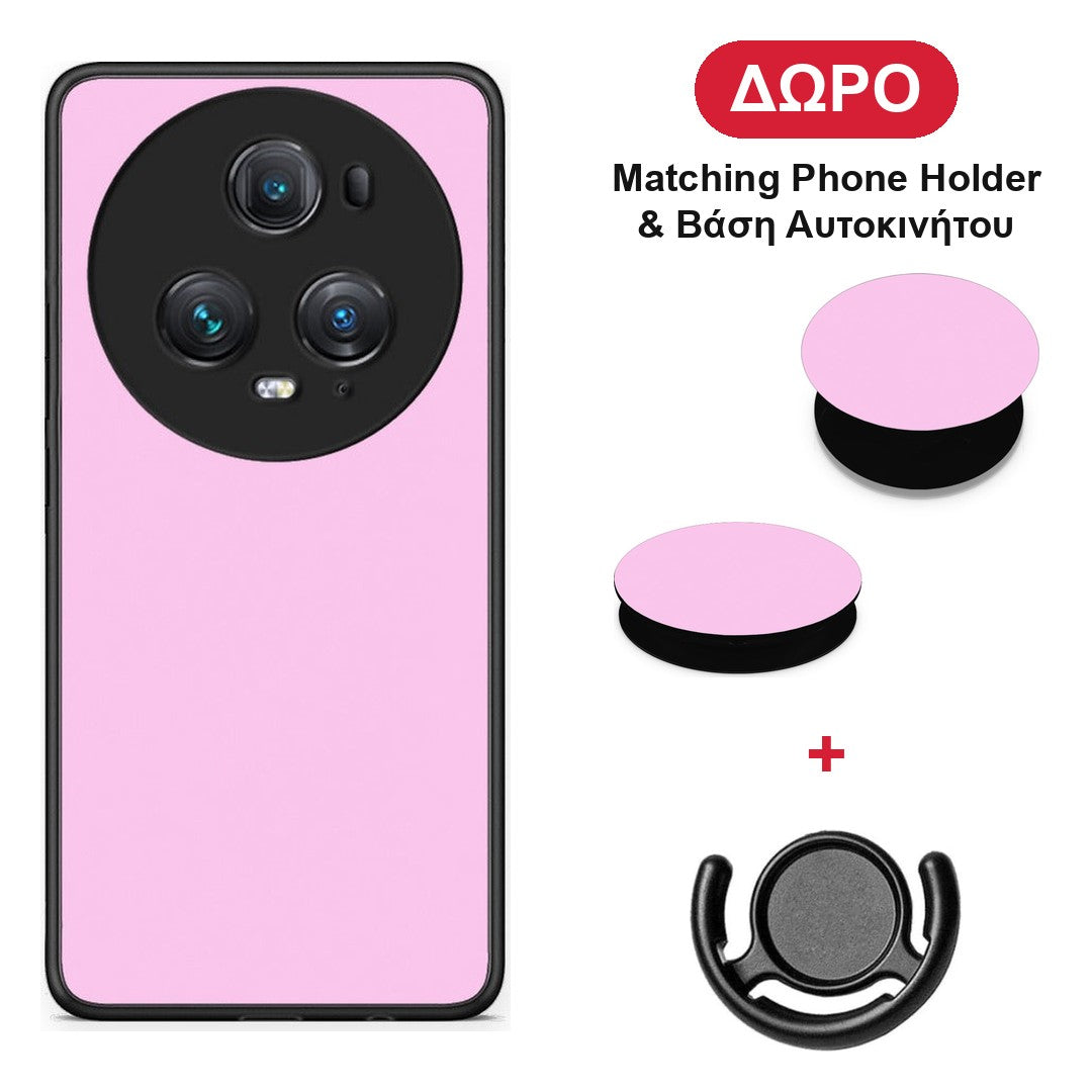 Cotton Candy Pink - Honor Magic5 Pro θήκη + Δώρο Phone Holder & Βάση Αυτοκινήτου