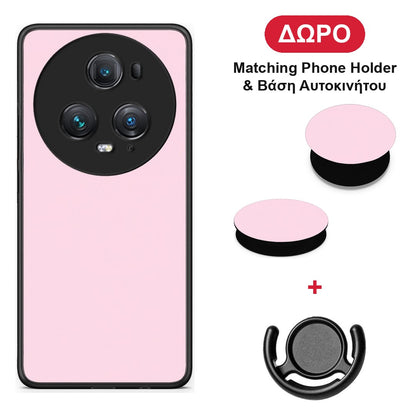 Pale Pink - Honor Magic5 Pro θήκη + Δώρο Phone Holder & Βάση Αυτοκινήτου