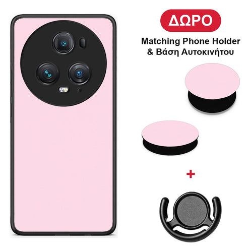 Pale Pink - Honor Magic5 Pro θήκη + Δώρο Phone Holder & Βάση Αυτοκινήτου