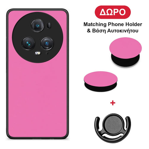 Rose Pink - Honor Magic5 Pro θήκη + Δώρο Phone Holder & Βάση Αυτοκινήτου
