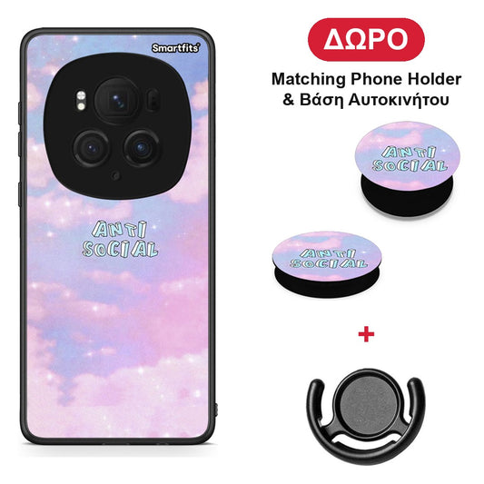 Anti Social - Honor Magic6 Pro θήκη + Δώρο Phone Holder & Βάση Αυτοκινήτου