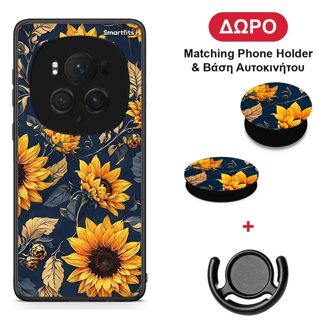 Autumn Sunflowers - Honor Magic6 Pro θήκη + Δώρο Phone Holder & Βάση Αυτοκινήτου