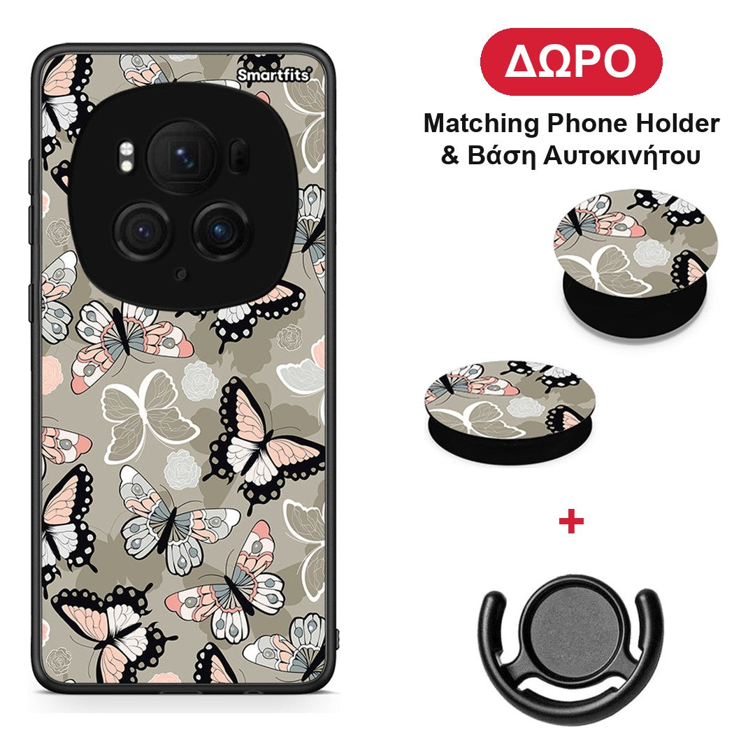 Boho Butterflies - Honor Magic6 Pro θήκη + Δώρο Phone Holder & Βάση Αυτοκινήτου