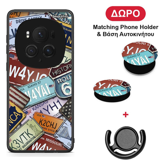 Car Plates - Honor Magic6 Pro θήκη + Δώρο Phone Holder & Βάση Αυτοκινήτου