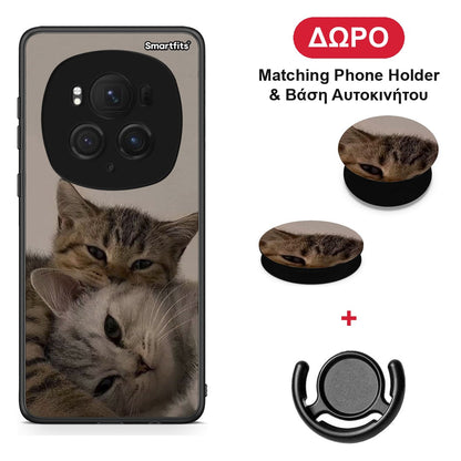 Cats In Love - Honor Magic6 Pro θήκη + Δώρο Phone Holder & Βάση Αυτοκινήτου